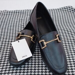 MNG Mango Leather Loafers NWT